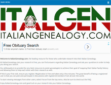 Tablet Screenshot of italiangenealogy.com